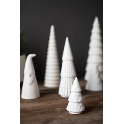 Storefactory Gransund keramiikkakuusi (XS) 5 x 9 cm, valkoinen