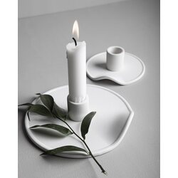 Storefactory Ekarp candlestick 10 x 4 cm, white