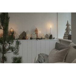 Ib Laursen Talo kynttilälyhty luonnonvalkoinen, 8,3 x 15 x 10,5 cm