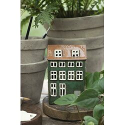 Ib Laursen House/f tealight green, 7 x 16,5 x 9,5 cm