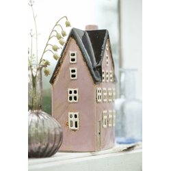 Ib Laursen House/f tealight pink, 6,5 x 20 x 10 cm