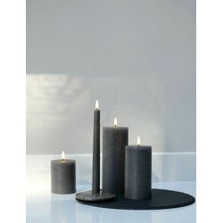 Uyuni Led-kynttilä rustiikki 7,8 x 10 cm, grey