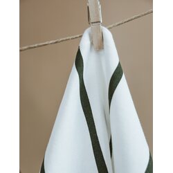 Storefactory Karlstorp keittiöpyyhe 45 x 60 cm, valkoinen/vihreä