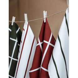 Storefactory Karlstorp keittiöpyyhe 45 x 60 cm, valkoinen/vihreä