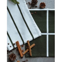 Storefactory Karlstorp keittiöpyyhe 45 x 60 cm, valkoinen/vihreä
