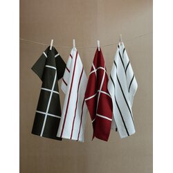 Storefactory Karlstorp keittiöpyyhe 45 x 60 cm, valkoinen/vihreä