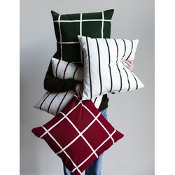 Storefactory Karlstorp tyynynpäällinen 48 x 48 cm, valkoinen/vihreä