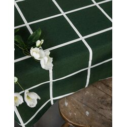 Storefactory Mortorp pöytäliina 140 x 250 cm, vihreä/valkoinen