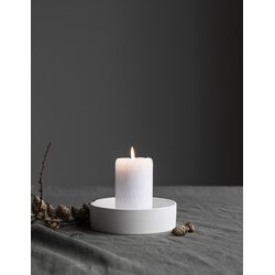 Storefactory Storm kynttiläalusta 15 x 4 cm, valkoinen