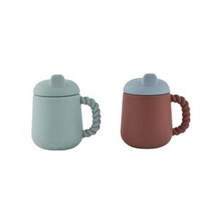 OYOY Nokkaosa Kappu- ja Mellow-mukeihin, pale mint /dusty blue