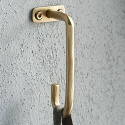 House Doctor Welo hook 10 x 3,5 x 4 cm, brushed brass finish
