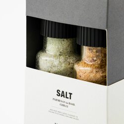 Nicolas Vahe Gift box, Parmesan & Basil salt & Chilli salt