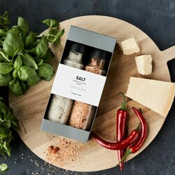 Nicolas Vahe Gift box, Parmesan & Basil salt & Chilli salt