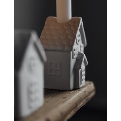 Storefactory Ljusstaden 1 talo kruunukynttilälle 7 x 6 x 10 cm, valkoinen