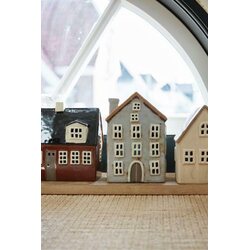 Ib Laursen Talo kynttilälyhty harmaa, 8 x 18 x 11,7 cm