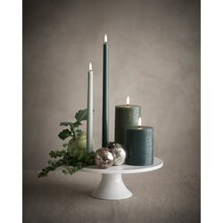 Uyuni Led-kruunukynttilä slim 32 cm 2 kpl/pkt, pine green
