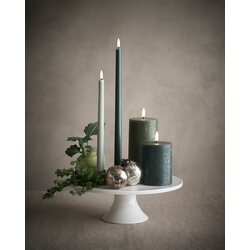 Uyuni Led-kynttilä rustiikki 7,8 x 10,1 cm, olive green