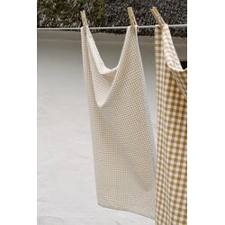 Ib Laursen Kitchen towel Silas 50 x 70 cm, off-white/brown
