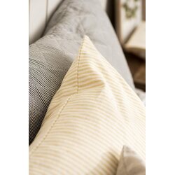 Ib Laursen Cushion cover Augusta off white w/thin mustard stripes 50 x 50 cm