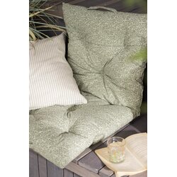 Ib Laursen Cushion cover Otto off white w/thin green stripes 50 x 50 cm