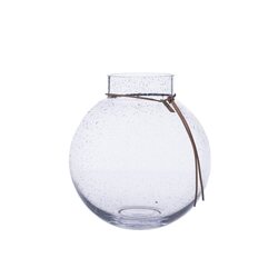 Ernst Round glass vase 21 x 22 cm, bubbles