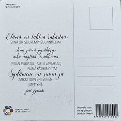 Joel Jyrinki Elämä on tahtoa rakastaa... kortti 13x13