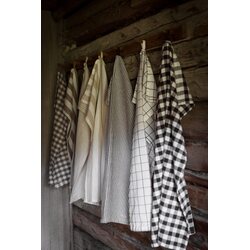 Ernst Striped kitchen towel 47 x 70 cm, beige/white
