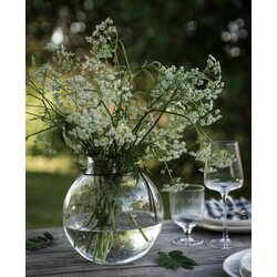 Ernst Round glass vase 21 x 22 cm, bubbles