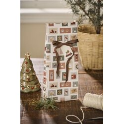 Ib Laursen Gift bag Christmas stamps S 12x30,5x7 cm