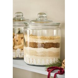 Ib Laursen Glass jar gingerbread couples and recipe 4 l