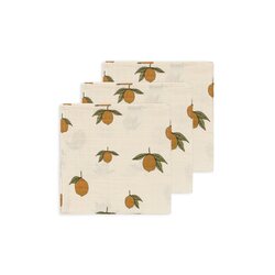 Konges Slojd Mon grand citron harsot 65 x 65 cm 3 kpl/pkt, beige/keltainen/vihreä