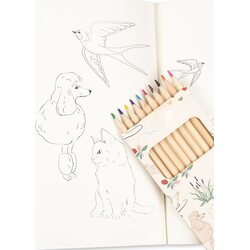 Konges Slojd Mizumi colouring book and crayons