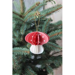 OYOY Christmas mushroom hanging decoration 3 pcs/pkt