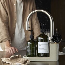 Meraki Datura Brush and soap holder, Shellish grey