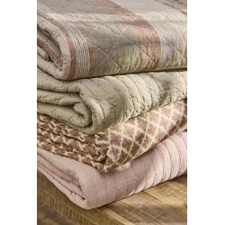 Ib Laursen Tikattu torkkupeitto 130 x 180 cm, beige/ruskea/ruoste