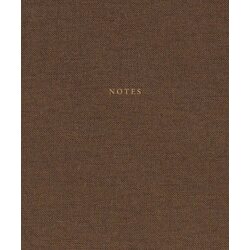 Cozy Publishing Brown linen & golden notes muistikirja, ruskea