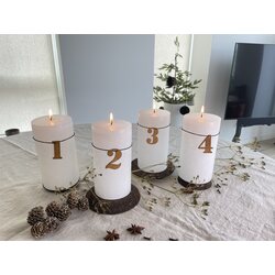 Oohh Wooden 1 - 4 Advent numbers - SELECT COLOUR