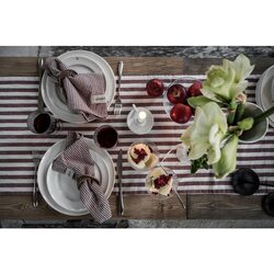 Ernst Striped kitchen towel 47 x 70 cm, red/beige