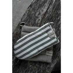 Ernst Oven glove striped 16 x 30 cm, green/beige