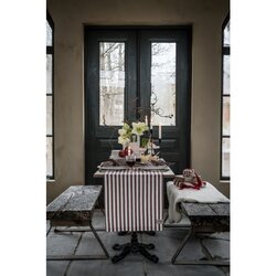 Ernst striped table runner red/beige CHOOSE LENGHT