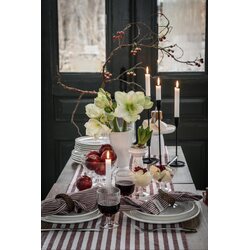 Ernst striped table runner wide stripes red/white CHOOSE LENGHT