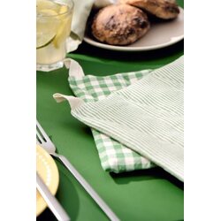 Ib Laursen Emil pot holder 20 x 21,5 cm, green/white