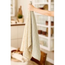 Ib Laursen Petra kitchen towel 50 x 70 cm, green/off white