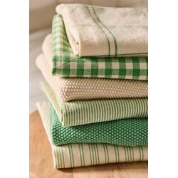 Ib Laursen Emil kitchen towel 50 x 70 cm, green/white