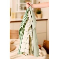 Ib Laursen Emil kitchen towel 50 x 70 cm, green/white