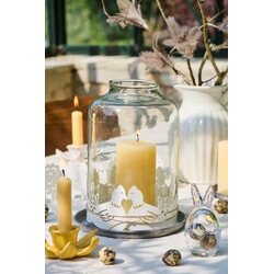 Ib Laursen Pillar candle rustic 6,8 x 14 cm, lemonade