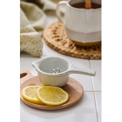 Ib Laursen Tea strainer with handle, porcelain