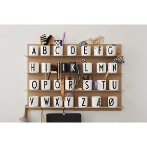 Design Letters porcelain cup A-Z, white