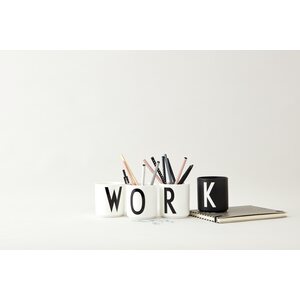 Design Letters porcelain cup A-Z, white