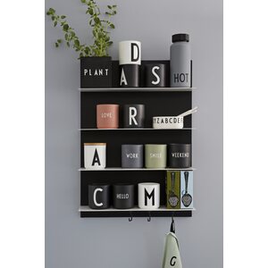 Design Letters Posliinimuki musta, valitse kirjain a-z